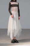 Marc Le Bihan 2590 Collection of Triple Tulle Silk Skirts Handmade in France MLB-2590-BAI White